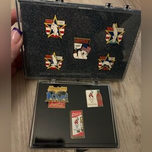 Vintage Set of 8 Coca Cola Atlanta Olympic 1996 Pins Polar Bear